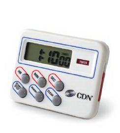 Component Design CDN Multi-Task Timer Clock 0.5 X 2 X 2.625 Inch 24 Hour LCD Display Battery Powered - TM8