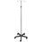 MRIequip.com LLC IV Pole 2-Hook Plastic Base, 5 Casters - IV-1000