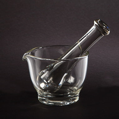 HCL - Mortar and Pestle Hand Operated Clear - 3073