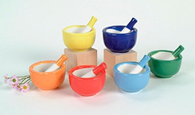 Health Care Logistics Mortar and Pestle Hand Operated Orange - Q156A