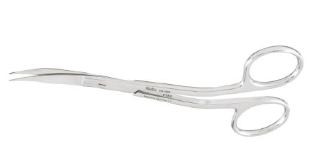 Miltex - Dental Scissors Goldman-Fox 5 Inch Length Surgical Grade Stainless Steel NonSterile Finger Ring Handle Curved Angled Blade - 5D-322