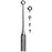 Sklar - Chalazion Curette Heath 4 Inch Length Round Serrated Handle Size 0 Tip Sharp Edge / Blunt Edge Round Fenestrated Tip - 65-3180