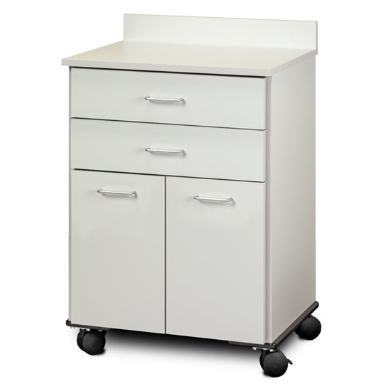 Clinton Industries Mobile Treatment Cabinet 2 Drawers Gray / Aubergine - 8922-A-1G-2AB-5G