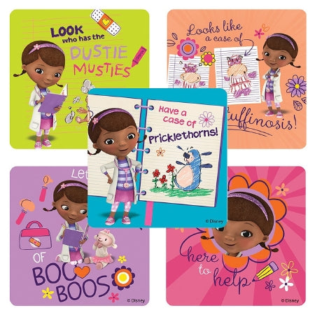 Smilemakers  100 Per Unit Disney Doc Mcstuffins Sticker 2.5 Inch - ST860B