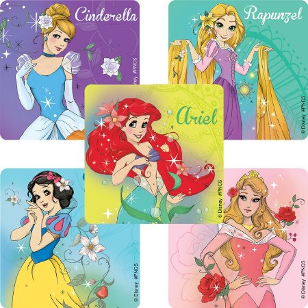 Smilemakers Disney 100 Per Unit Princess Sticker 2.5 Inch - PNCSB