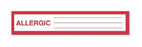 United Ad Label UAL Pre-Printed Label Allergy Alert ALLERGIC:_____________ White 1 X 4-1/2 Inch - ULNT108