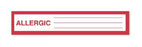 UAL - Pre-Printed Label Allergy Alert White Paper ALLERGIC:_____________ Alert Label 1 X 4-1/2 Inch - ULNT108