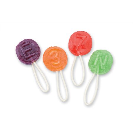 SmileMakers Saf-T-Pops Lollipop Sour Apple / Grape / Orange / Cherry Flavors 100 per Box - SAPO