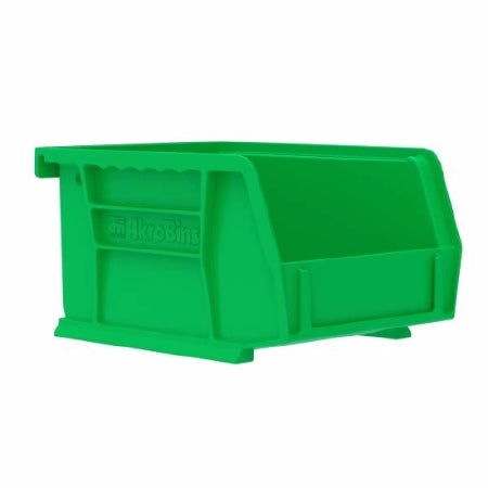 Akro-Mils Akrobins Storage Bin AkroBins Green Industrial Grade Polymers 3 X 4-1/8 X 5-3/8 Inch - 30210GREEN