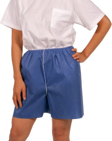 A Lunt Exam Shorts 3 X-Large Blue Paper Adult Disposable - S703X