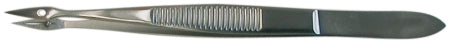 BR Surgical BR Surgical Splinter Forceps Hunter 4-1/8 Inch Surgical Grade Stainless Steel NonSterile NonLocking Thumb Handle Straight Pointed Tips - BR10-81210