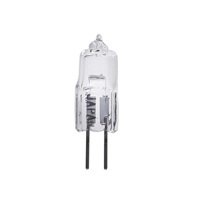 Bulbtronics Halogen Lamp 0.35 dia. X 1.18 Inch, 20 W, 12 V, T2 3/4 Shape, Clear Finish, G4/2-Pin Base, Universal Burning Position, C6/Single Coil Transverse Filament , Single Ended, 350L Lumens, 2850K Kelvin, 2000 Hours Life - 2115