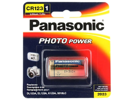 Bulbtronics Panasonic Lithium Battery 123A Cell 3V Disposable 1 Pack - 2899