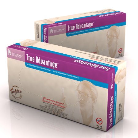 True Advantage - Exam Glove X-Large NonSterile Nitrile Standard Cuff Length Fully Textured Blue Chemo Tested - 6505