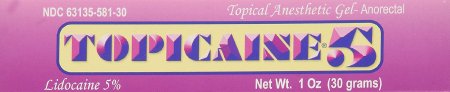 Esba Laboratories Topicaine Topical Pain Relief 5% Strength Lidocaine Topical Gel 30 Gram - TOP5-030-TCRC