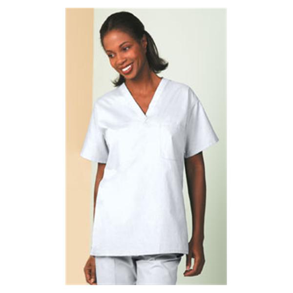 Fashion Seal Shirt Scrub 55% Cotton / 45% Polyester Fashion Seal Unisex Wht Sm Rvrsbl Pckt Ea - 6784-S