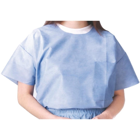 HPK - Scrub Shirt Medium Blue Short Sleeve Unisex - 3571-M