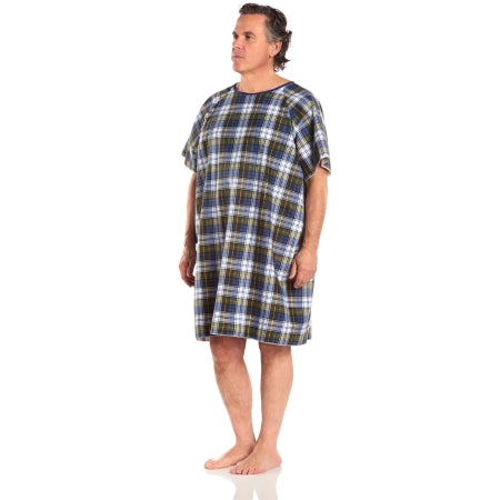 TieBack - Patient Exam Gown One Size Fits Most Blue Reusable - 550B