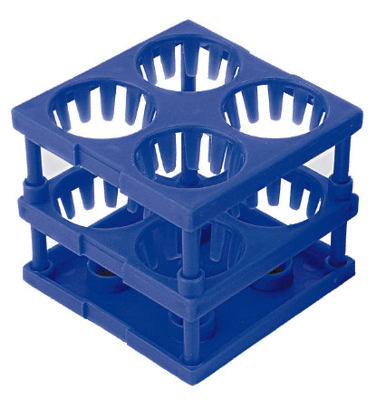 McKesson McKesson Tube Cube Rack 4 Place 26-30 mm Blue 3 X 3 X 3 Inch - 3097