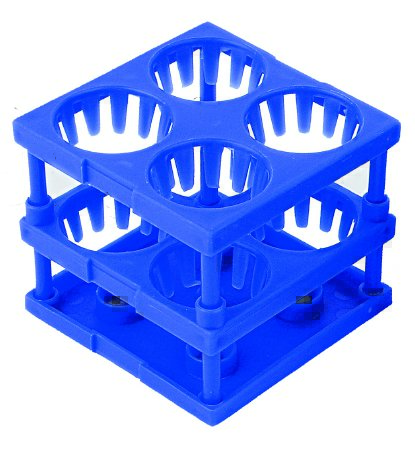 McKesson - Tube Cube Rack 4 Place 26 to 30 mm Tube Size Blue 3 X 3 X 3 Inch - 3097