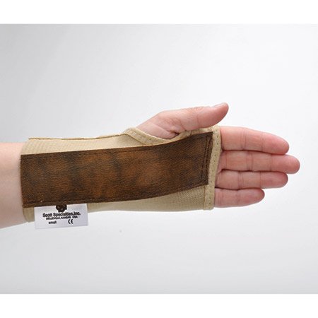 Scott Specialties - Wrist Brace Contoured Aluminum / Elastic / Vinyl Left Hand Beige Medium - 4040 BEI MDL