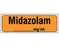 Shamrock Scientific Shamrock Pre-Printed Label Anesthesia Label MIDAZOLAM / _____ mg / mL Orange 1/2 X 500 Inch - SA-212