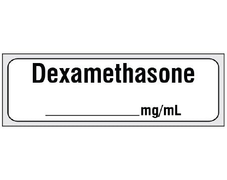 Shamrock - Drug Label Anesthesia Label DEXAMETHESONE / _____ mg / mL White 1/2 X 1 Inch - SA-3228-PRE