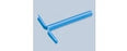 Summit Medical - Ear Ventilation Tube T-Tube 1.14 mm Inner Diameter / 9.8 mm Inner Flange Diameter / 12.0 mm Inner Flange Distance Silicone Elastomer Blue Sterile - VT-0400-01