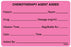 UAL - Pre-Printed Label Warning Label Pink Paper Chemotherapy Agent Added Black Biohazard 2-5/8 X 4 Inch - ULON400