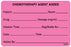 UAL - Pre-Printed Label Warning Label Pink Paper Chemotherapy Agent Added Black Biohazard 2-5/8 X 4 Inch - United Ad Label - ULON400