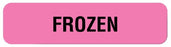 UAL - Pre-Printed Label Laboratory Use Pink Paper FROZEN Black Temperature Control 5/16 X 1-1/4 Inch - ULHT145