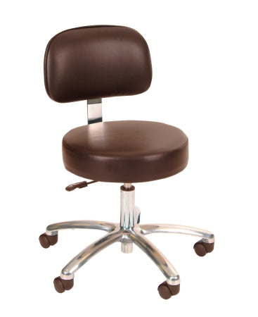 Winco 4450 Series Task Stool Backrest Gas Lift, Fingertip Adjustment Black - 4450-08