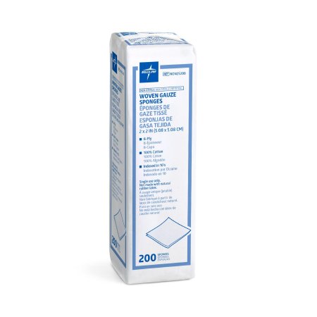Medline - Gauze Sponge Cotton 8-Ply 2 X 2 Inch Square NonSterile - NON25208