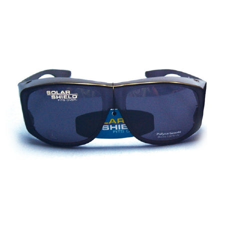 Solar Shield - Safety Glasses Fit Over Smoke Tint Polycarbonate Lens Smoke Frame Over Ear One Size Fits Most - DSSS