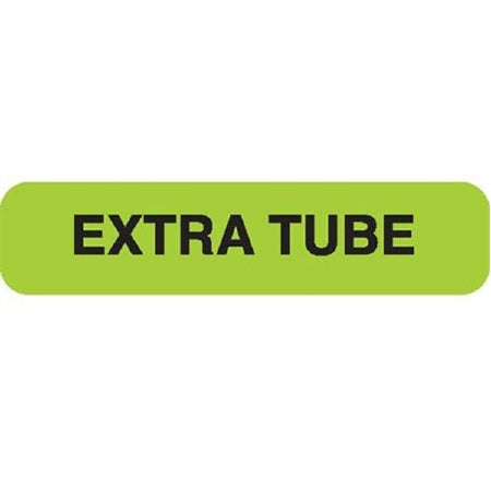 Market Lab Inc Pre-Printed Label Advisory Label EXTRA TUBE Fluorescent Green 37-100 X 11-31/50 Inch - 342