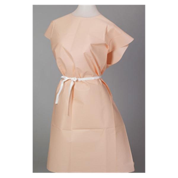 Tidi Products Gown Patient 30 In X 42 In Peach 50/Ca - 910542