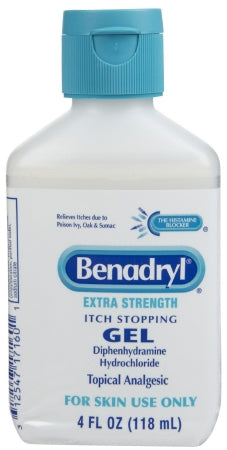 Johnson & Johnson Consumer Benadryl Itch Relief 2% Strength Gel 4 oz. Tube - 10312547171578