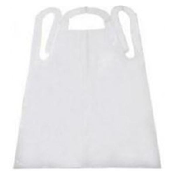 Tidi Products Apronette Polyester Foodcare Unisex White 28 In X 46 In Latex Free Adult 500/Ca - 10419