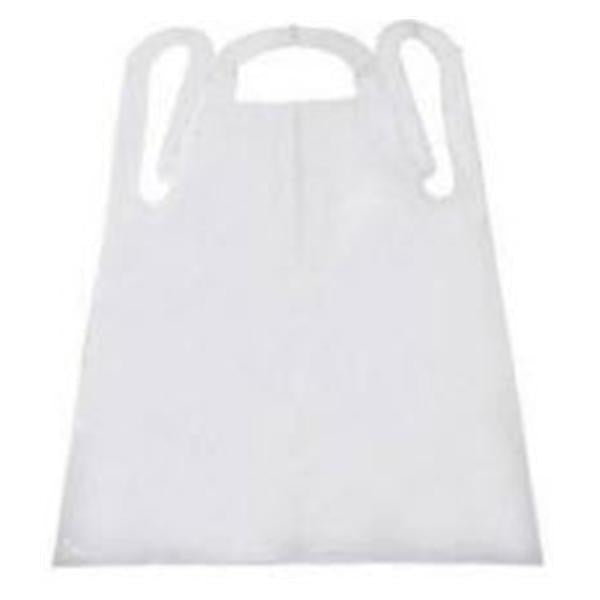 Tidi Products Apron Polyester Taffeta Foodcare Unisex White 28 In X 46 In Adult 500/Ca - 10418