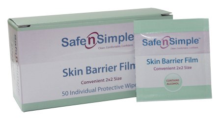 Safe N Simple Skin Barrier Wipe  43% / 20% Strength Isopropyl Alcohol / Butyl Ester Of Pvm/Ma Copolymer Individual Packet Nonsterile - SNS81850