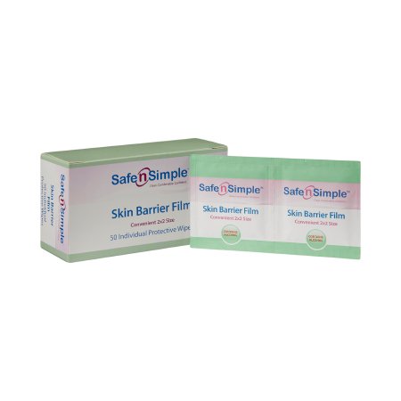 Safe n Simple - Skin Barrier Wipe Safe N Simple 43% / 20% Strength Isopropyl Alcohol / Butyl Ester of PVM/MA Copolymer Individual Packet NonSterile - SNS81850