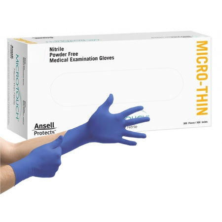 Micro-Touch Micro-Thin - Exam Glove X-Large NonSterile Nitrile Standard Cuff Length Textured Fingertips Blue Not Chemo Approved - 6034314