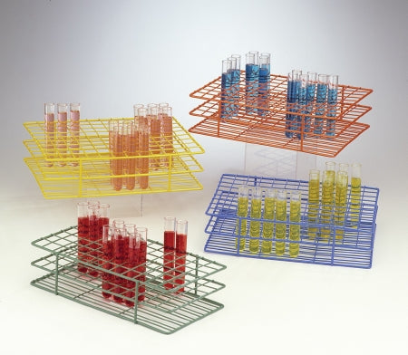 Bel-Art Products Poxygrid Test Tube Rack 72 Place 10 mm - 13 mm Tube Size Blue 64 X 113 X 205 mm - 18750-0001