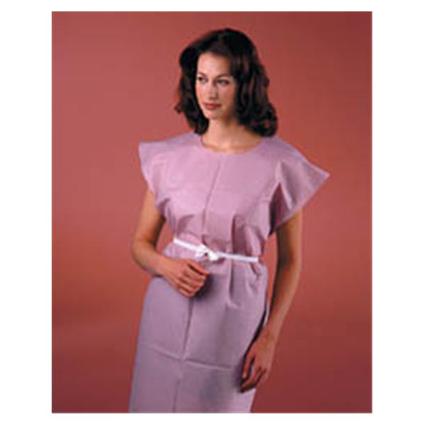 Tidi Products Gown Patient 30 In X 42 In Mauve 3 Ply 50/Ca - 910326