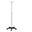 Clinton Industries - Economy IV Pole Ram Horn Hooks 2-Hook 5 Legs Nylon Composite Base, Dual Wheel Casters, 21 Inch Base Diameter - IV-47