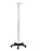 Clinton Industries Economy IV Pole Ram Horn Hooks 2-Hook 5 Legs Nylon Composite Base, Dual Wheel Casters, 21 Inch Base Diameter - IV-47