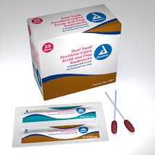 Dynarex Dynarex Impregnated Swabstick 2 Pack Individual Packet 7.5% Povidone-Iodine - 1207