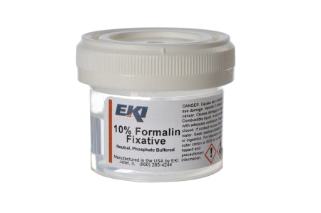 Ek Industries Inc Prefilled Formalin Container Polypropylene Patient Information Screw Cap 20 mL Fill in 40 mL NonSterile - 24499-100X40ML