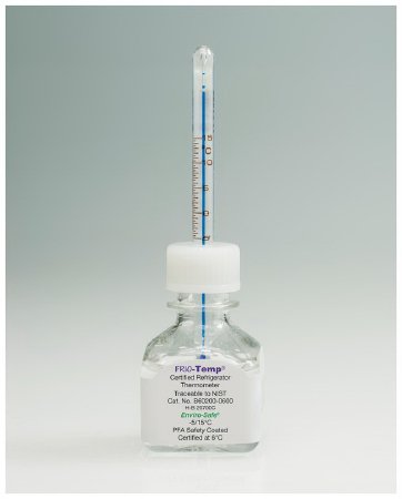 Enviro-Safe - Liquid-in-Glass Thermometer Celsius -5° to +15°C Partial Immersion Free-standing Does Not Require Power - 13201461
