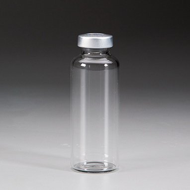 Health Care Logistics - Empty Vial Borosilicate Glass 30 mL Stopper Cap - 18494